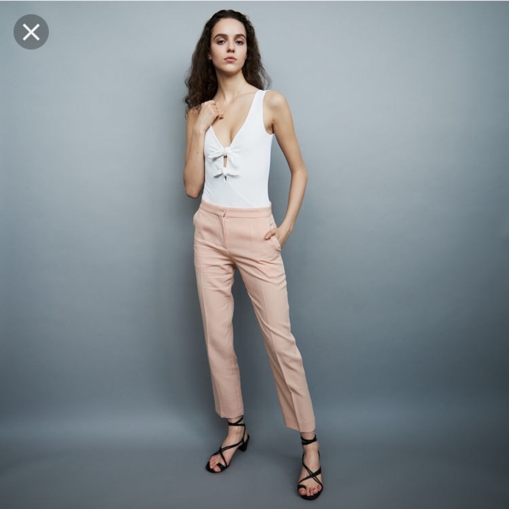 Maje straight suit/trouser pants pink 34